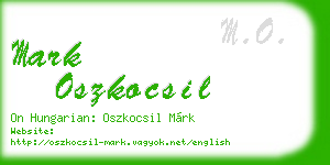 mark oszkocsil business card